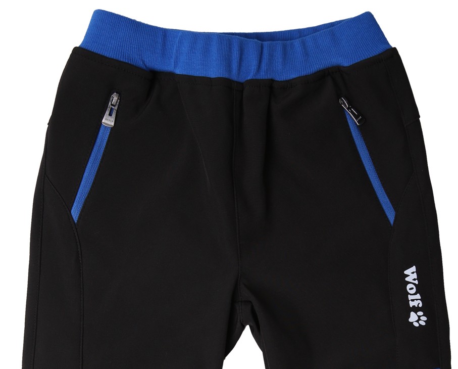 Chlapecké softshellové kalhoty Wolf B2283 (jarní bez fleecu)  černé