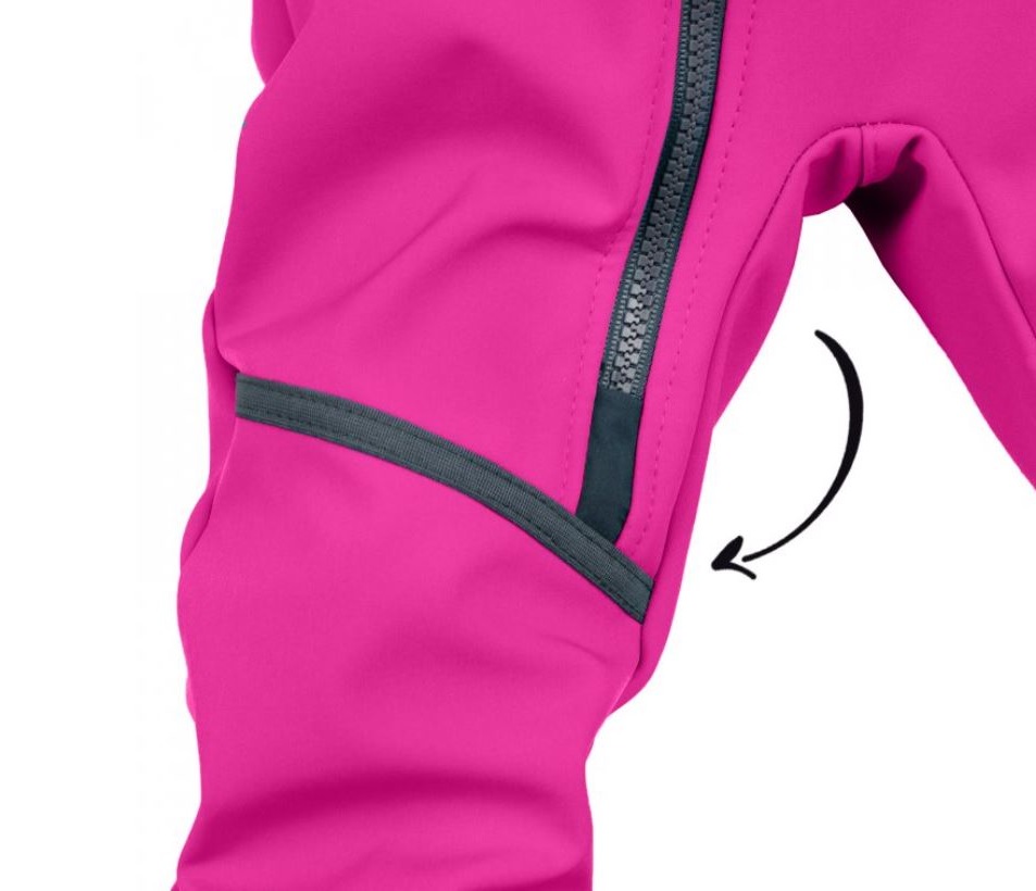 Dívčí softshellová kombinéza Unuo fialová louka