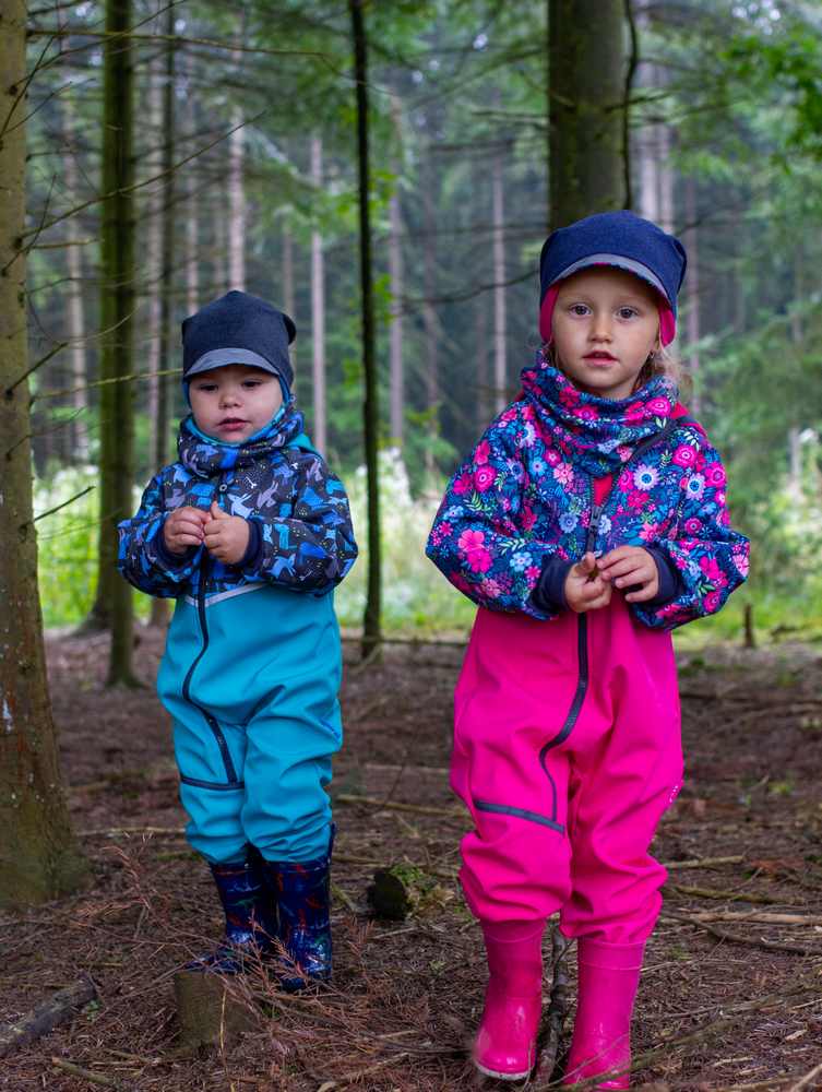 Dívčí softshellová kombinéza Unuo fialová louka