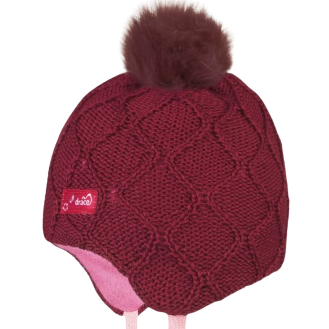 Merino Čepice Dráče kojenecká laponka Vivo vz. 03 bordo více velikostí
