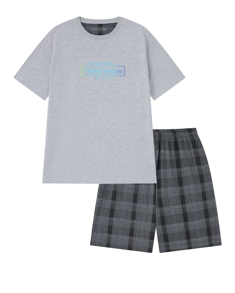 Letní pánské pyžamo Wolf S2575B vel. M-XXL šedé