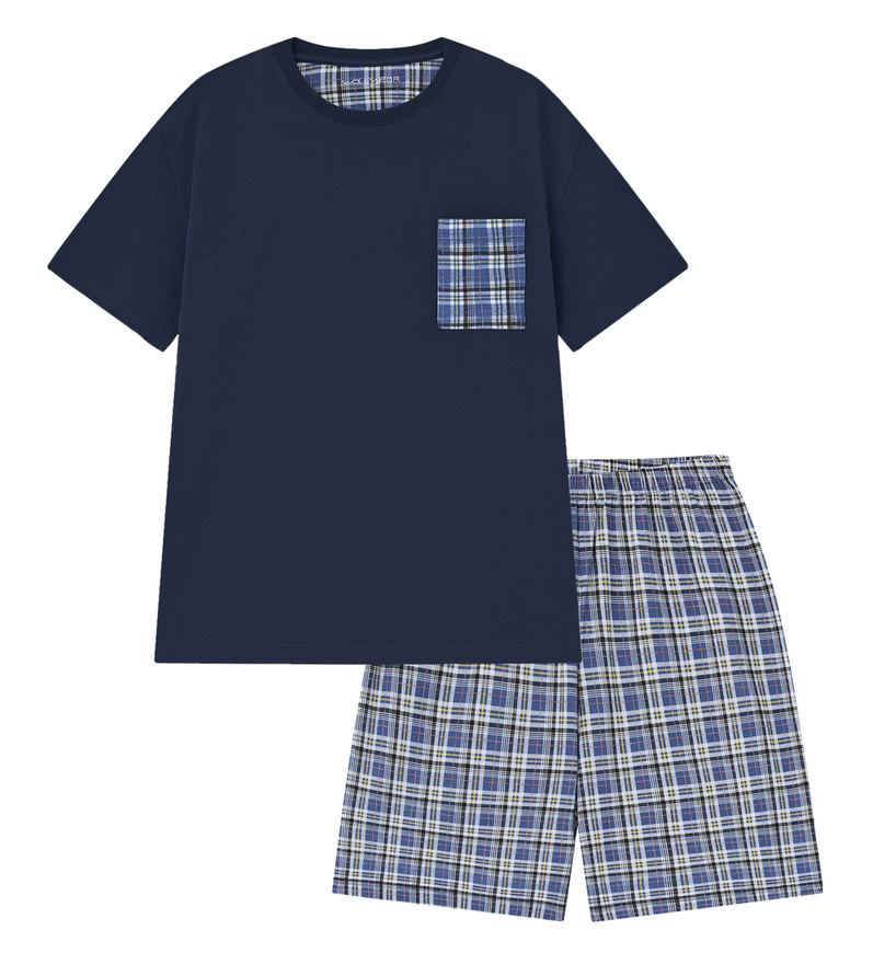 Letní pánské pyžamo Wolf S2575A vel. M-XXXL tmavě modré