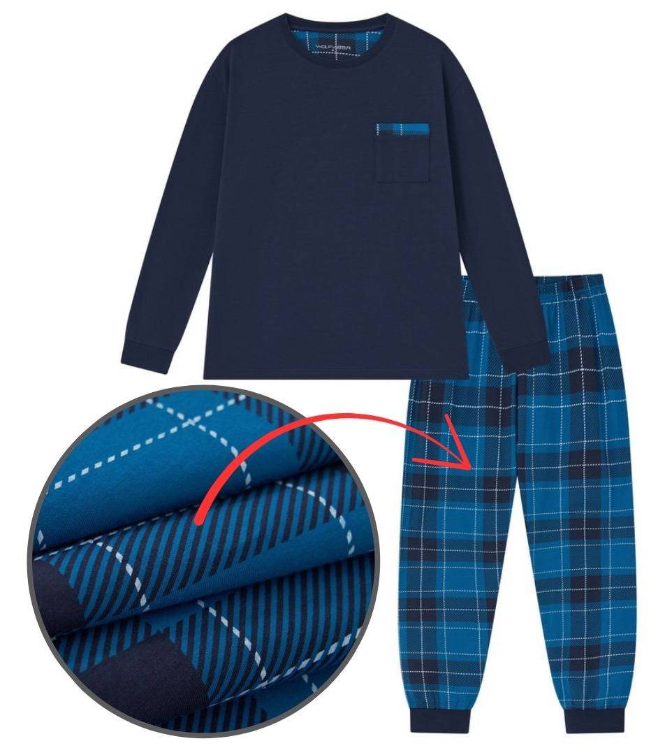 Pánské pyžamo Wolf S2576 vel. M-XXXL tmavě modré