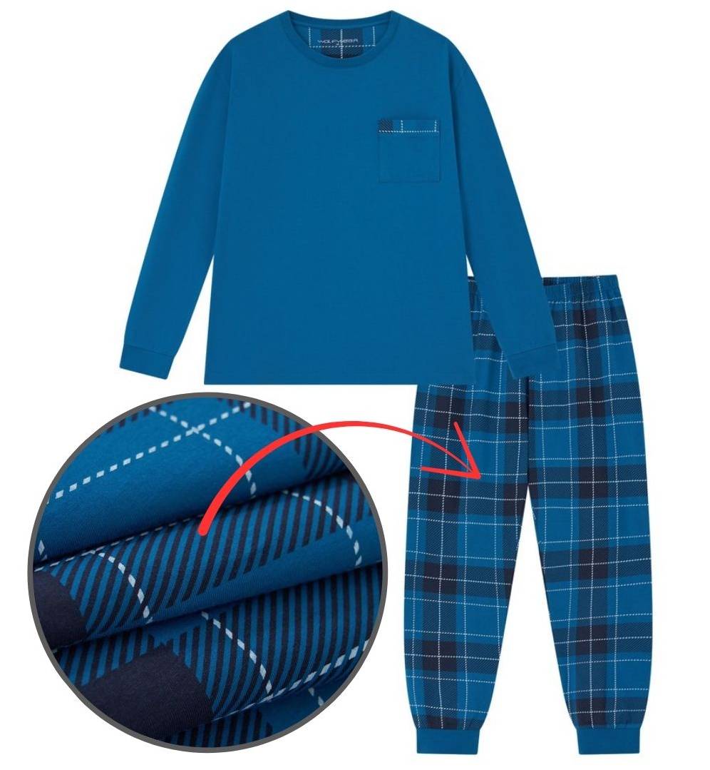 Pánské pyžamo Wolf S2576 vel. M-XXXL petrolejové