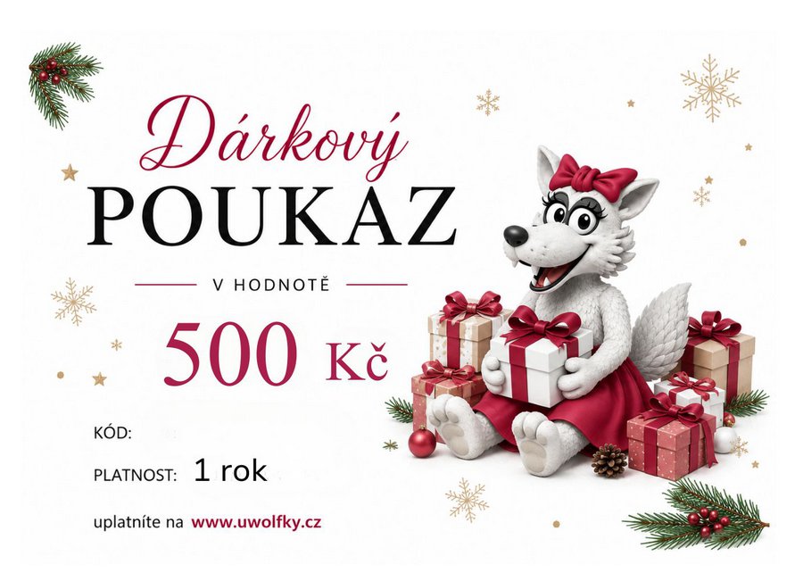 Dárkový poukaz VÁNOČNÍ 500 Kč zaslaný e-mailem
