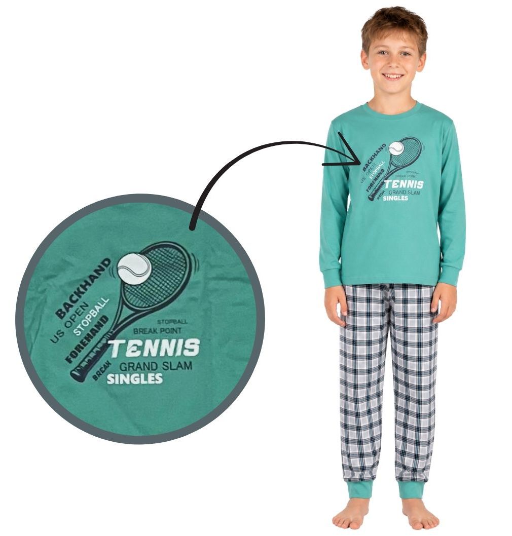 Chlapecké pyžamo Betty Mode vel. 134-164 zelené TENIS
