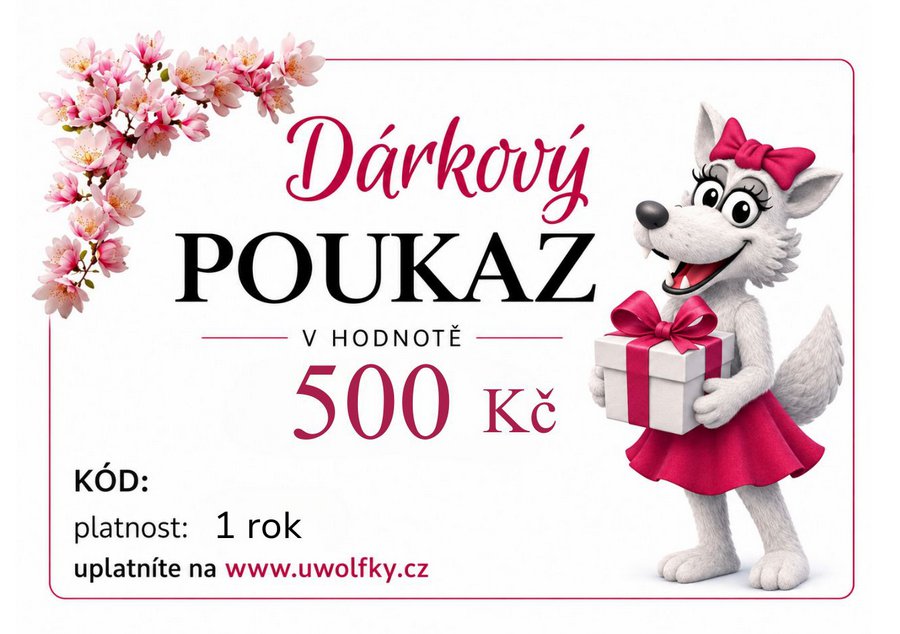 Dárkový poukaz 500 Kč zaslaný e-mailem