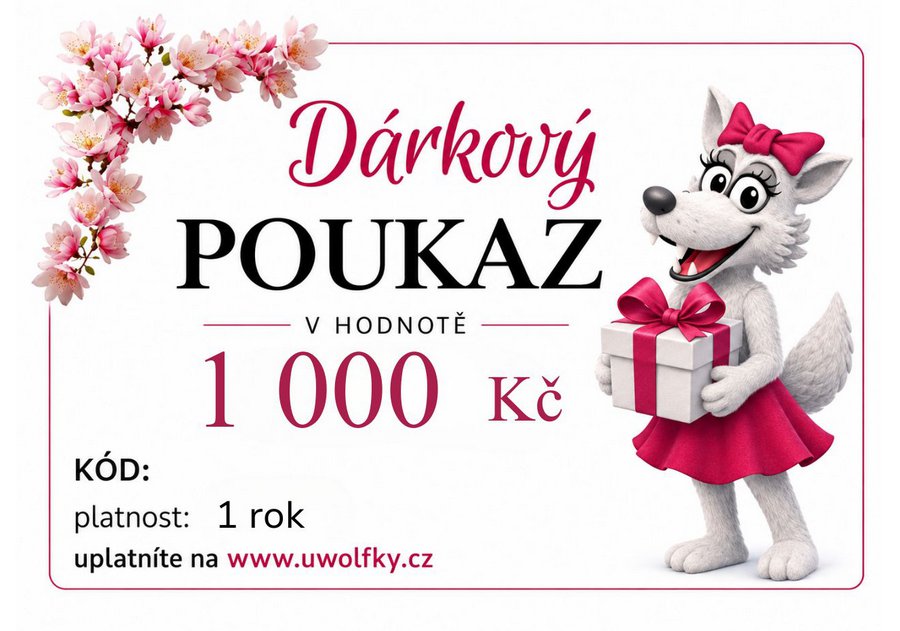 Dárkový poukaz 1000 Kč zaslaný e-mailem