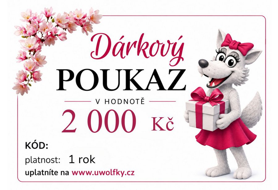 Dárkový poukaz 2000 Kč zaslaný e-mailem