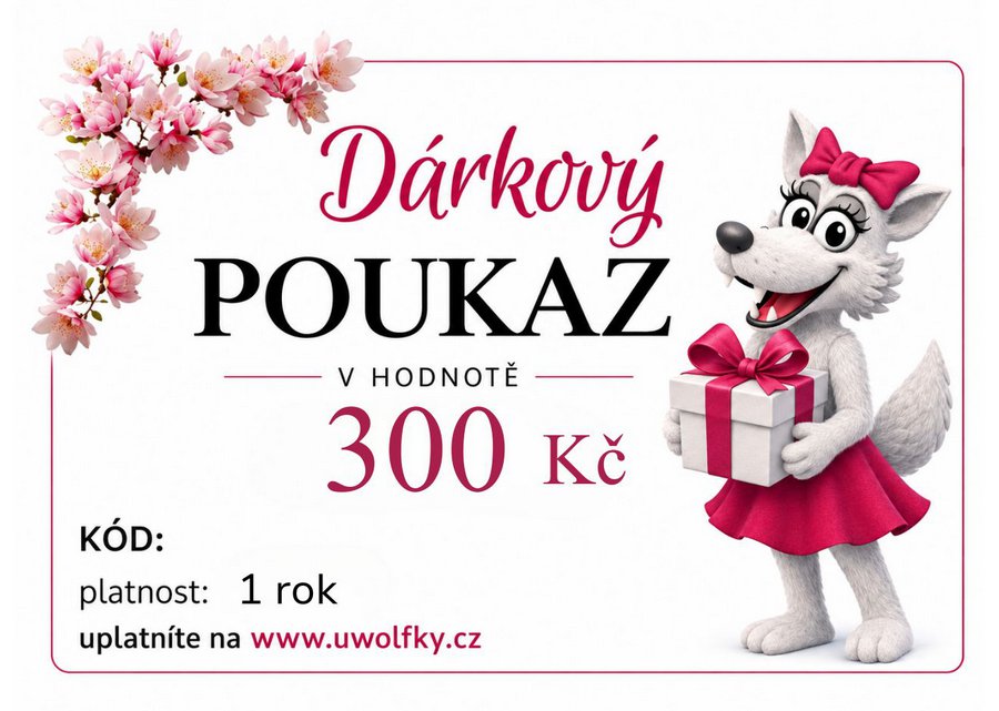 Dárkový poukaz 300 Kč zaslaný e-mailem