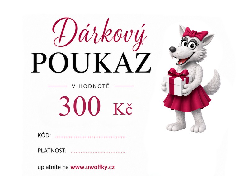 Dárkový poukaz 300 Kč zaslaný e-mailem