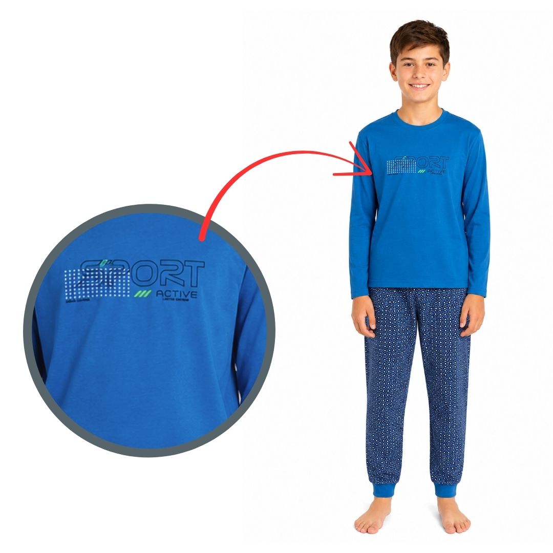Chlapecké pyžamo Betty Mode SPORT ACTIVE vel. 152-176 modré