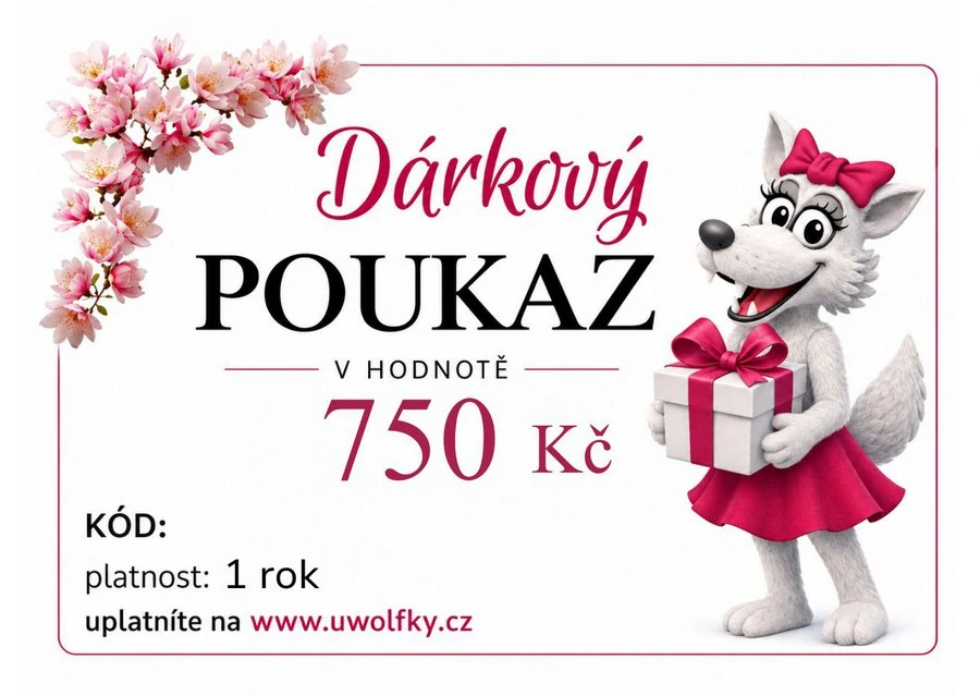 Dárkový poukaz 750 Kč zaslaný e-mailem