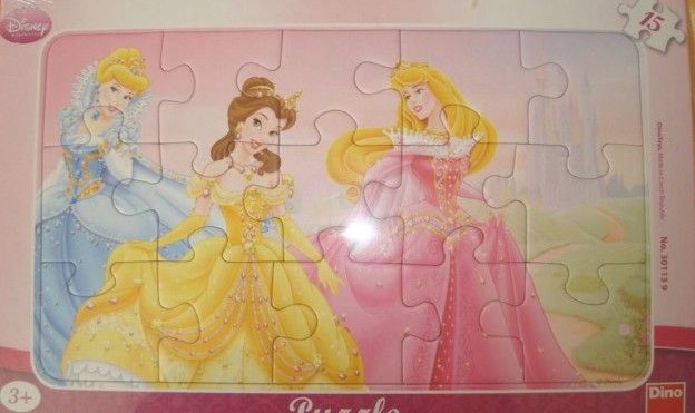 Deskové puzzle princezny 15 dílků