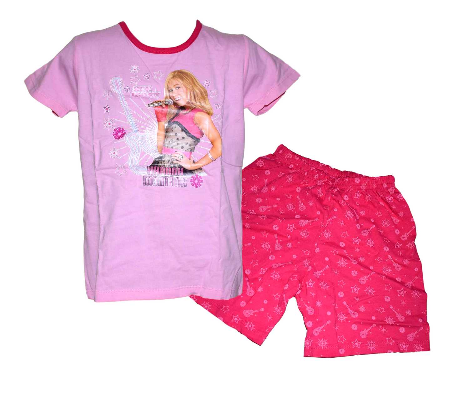 Dívčí pyžamo Hannah Montana krátké vel. 122 růžové