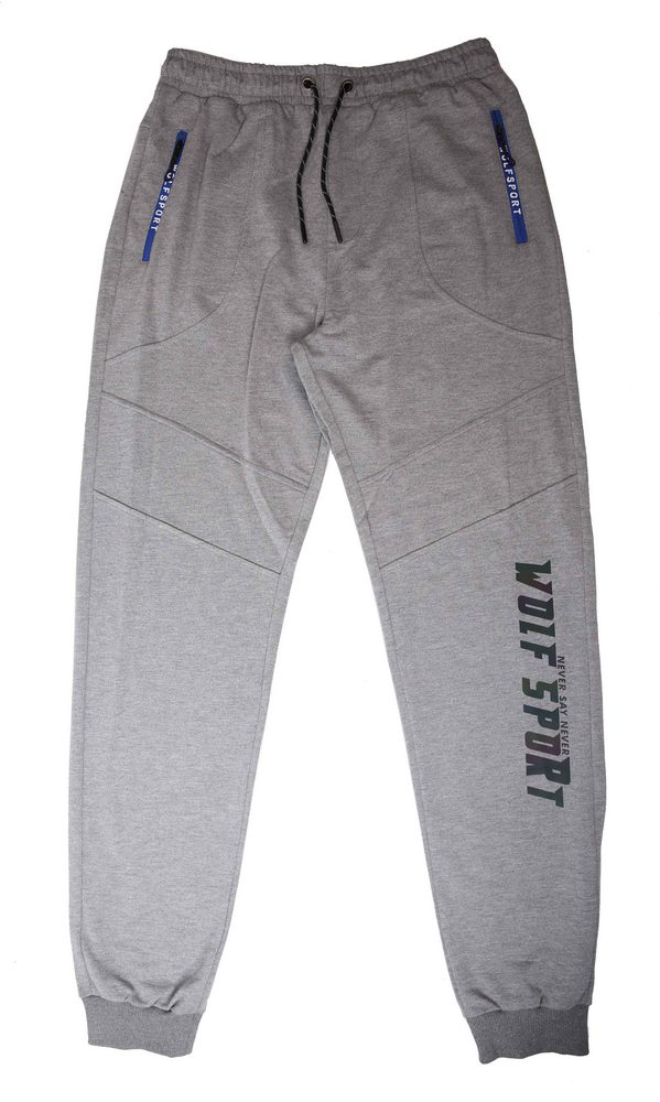Sportovní chlapecké tepláky Wolf T2176D vel. 164 šedé