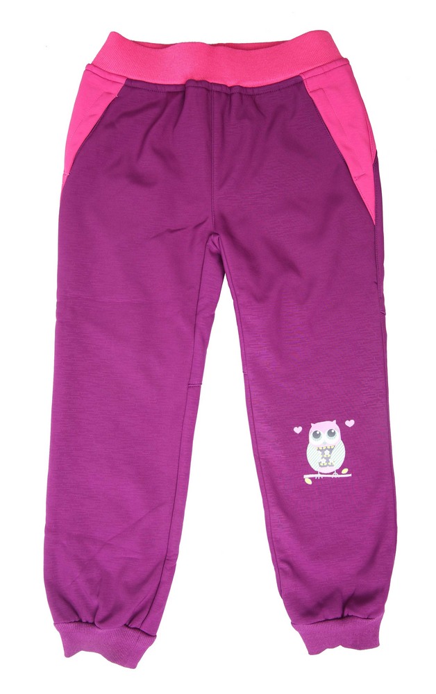 Dívčí softshellové kalhoty Wolf B2191 s fleecem vel. 92 fialové