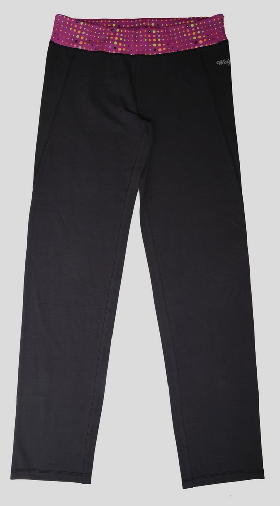 Dámské tepláky Wolf s elastanem T2271 vel. L černé s růžovou