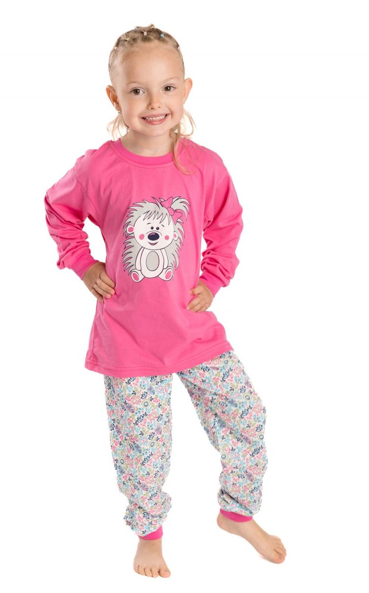 Dívčí pyžamo Betty Mode vel. 128 růžové ježek