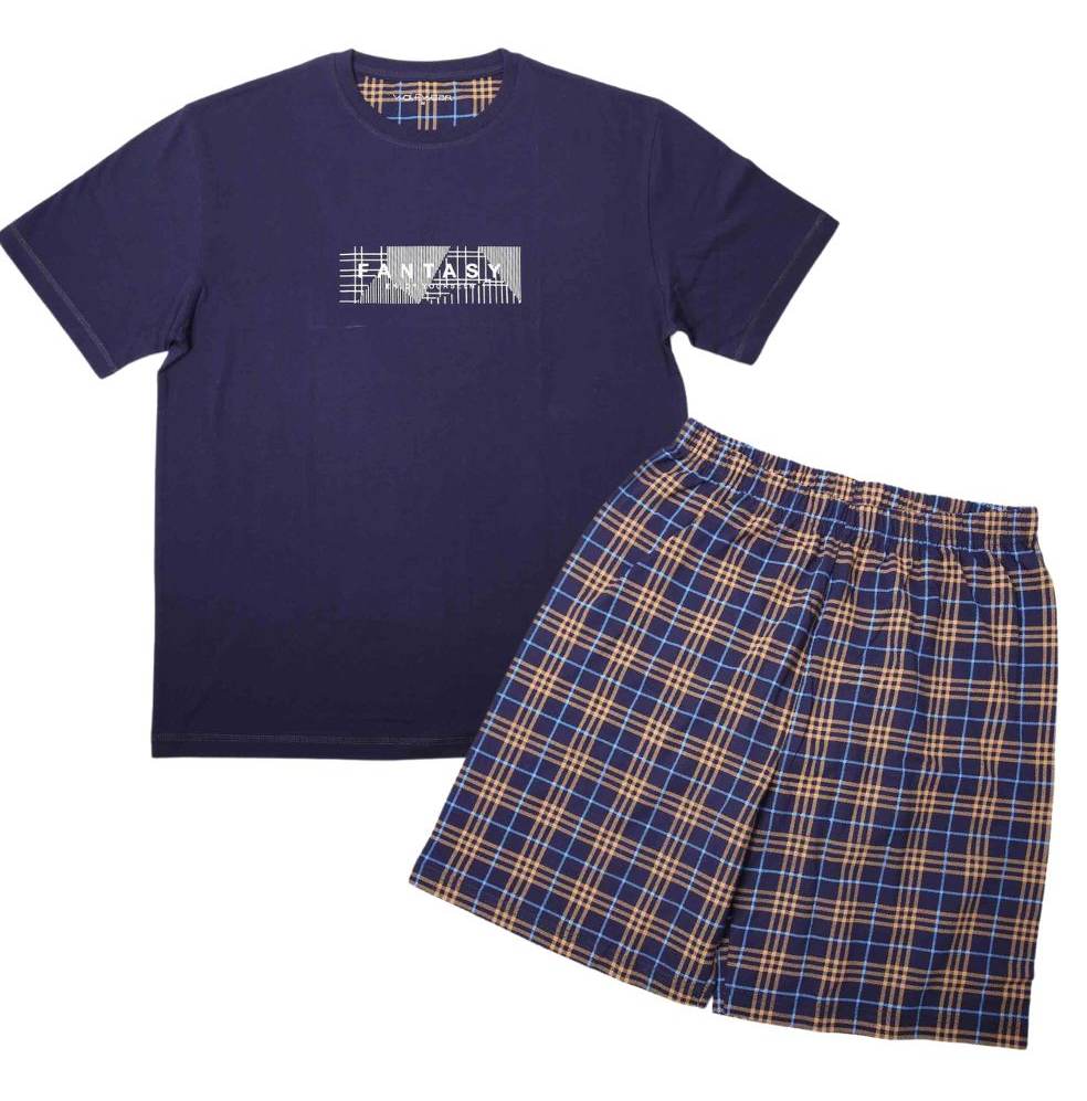 Pánské letní pyžamo Wolf S2375A vel. M-XL tmavě modré