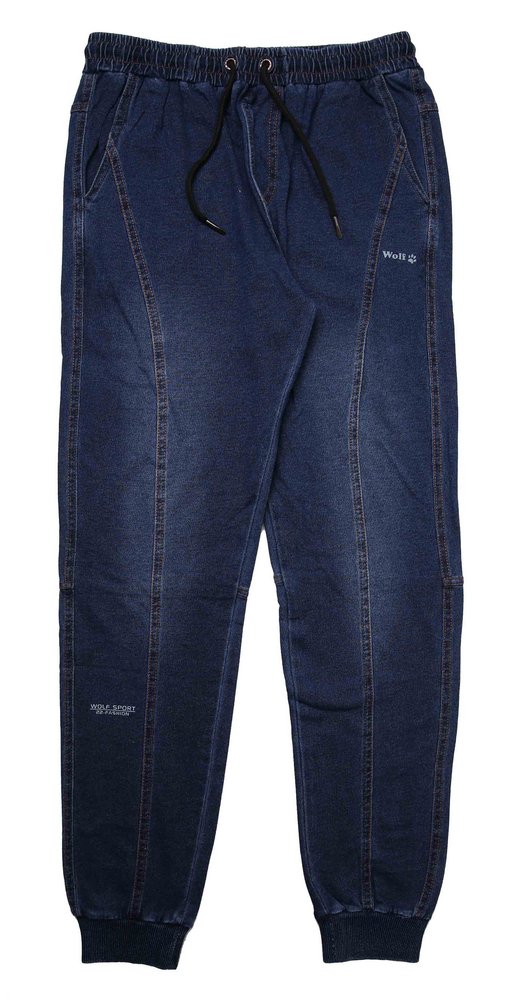 Sportovní kalhoty Wolf T2262B vel. 140 modré (imitace rifloviny)