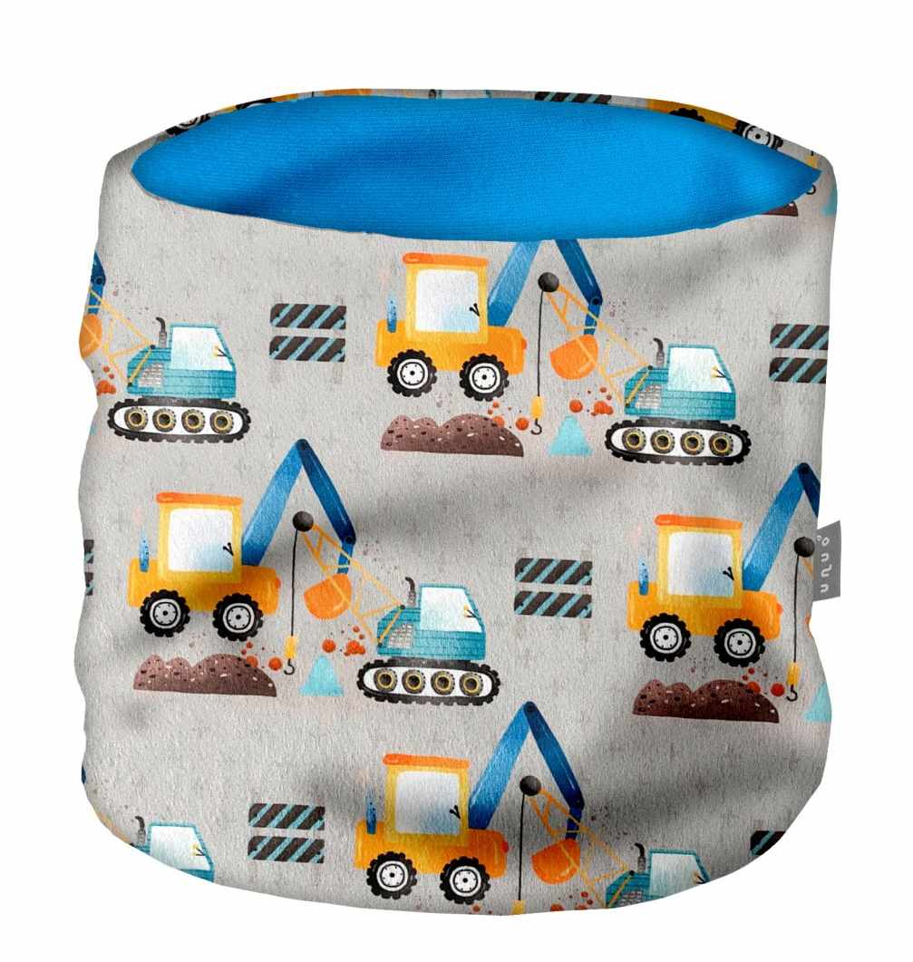 Funkční fleecový chlapecký nákrčník Unuo bagry