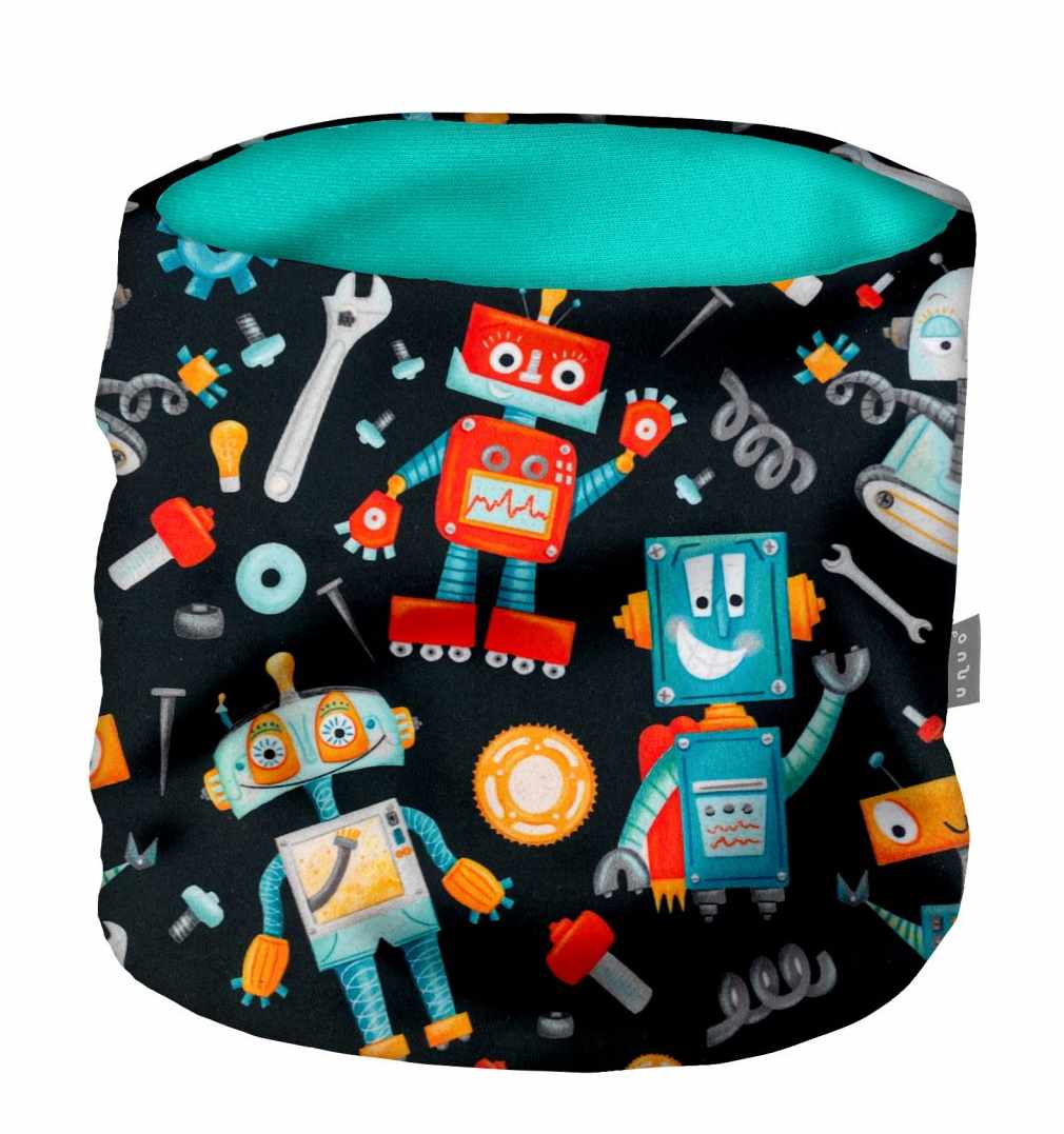 Funkční fleecový chlapecký nákrčník Unuo roboti
