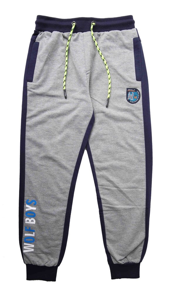 Sportovní chlapecké tepláky Wolf T2277C vel. 110,134 šedé