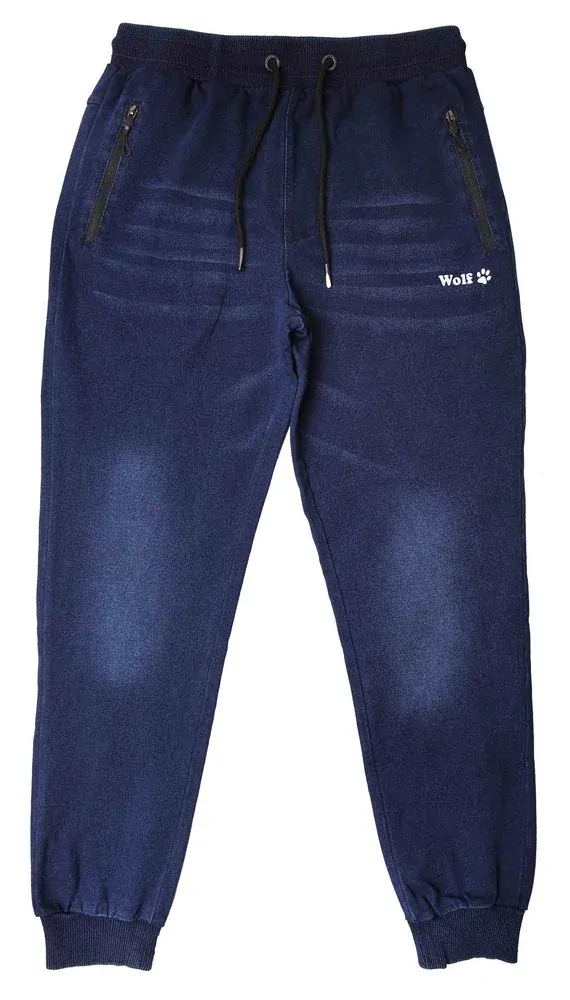Sportovní kalhoty Wolf T2461 - IMITACE RIFLOVINY vel. 152 modré