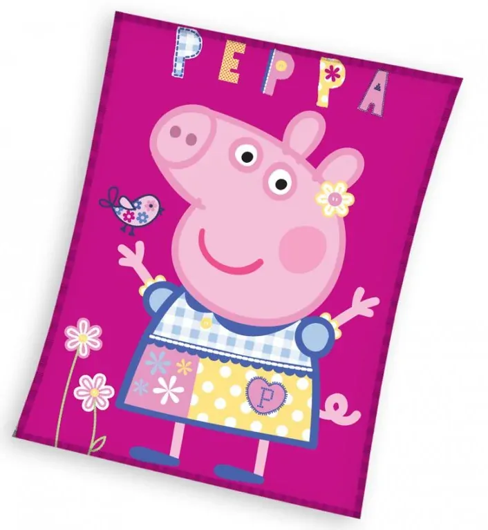 Fleecová deka Peppa Pig modelka růžová 110x140 cm