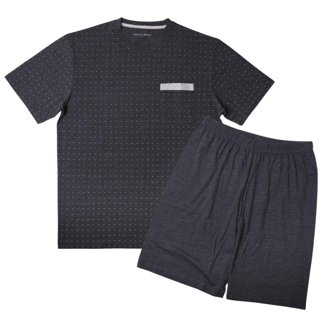 Pánské letní pyžamo Wolf S2475B vel. M-XXXL tmavě šedé
