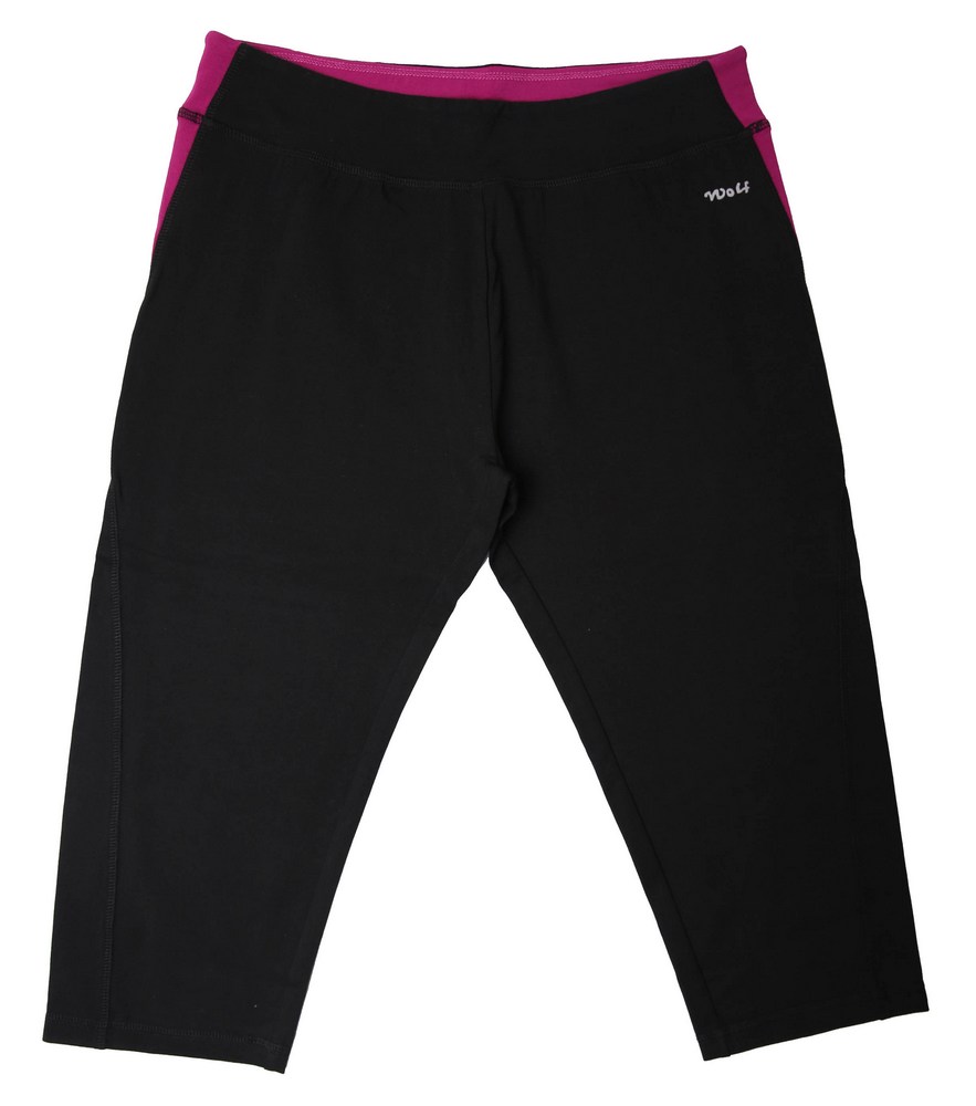 Dámské 3/4 legíny Wolf H2446 vel. XL černé s růžovou