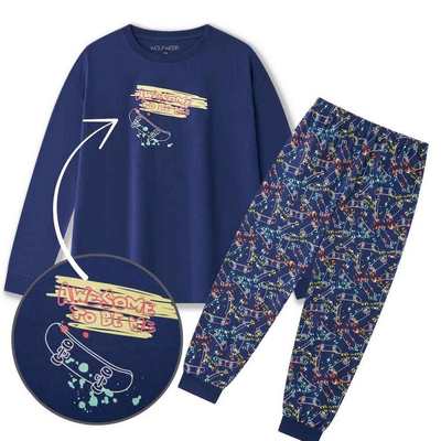 Chlapecké pyžamo Wolf S2556 vel. 140-152  tmavě modré