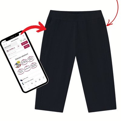 Dámské 3/4 legíny Wolf H2543 s kapsičkou na mobil  vel. M-XXXL černé