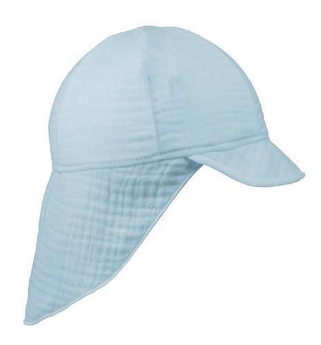 Dětská mušelínová kšiltovka Esito s krytím krku - modrá