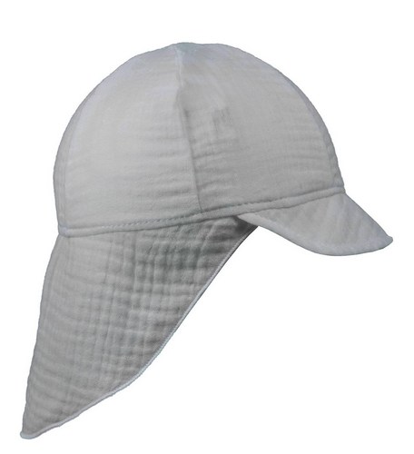 Dětská mušelínová kšiltovka Esito s krytím krku - šedá