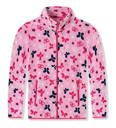 Fleecová dívčí mikina Wolf & Wolfie B2541 vel. 122-146 růžová