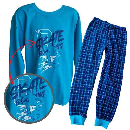 Chlapecké pyžamo Betty Mode vel. 140,152,164 SKATE BOARDING tykrysové