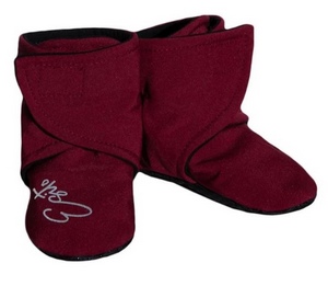 Softshellové barefoot bačkůrky, capáčky s fleecem na jaro a podzim vínové (2-18 měsíců / více velikostí)