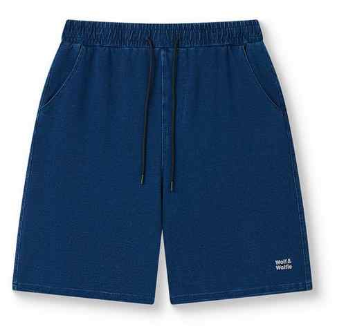 Pánské kraťasy Wolf & Wolfie T2635 imitace rifloviny vel. M-XXXL modré