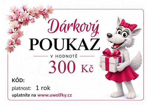 Dárkový poukaz 300 Kč zaslaný e-mailem