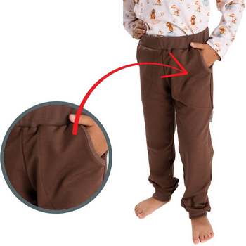 Dívčí tepláky s elastanem SLIM NEW vel. 110-152 hnědé