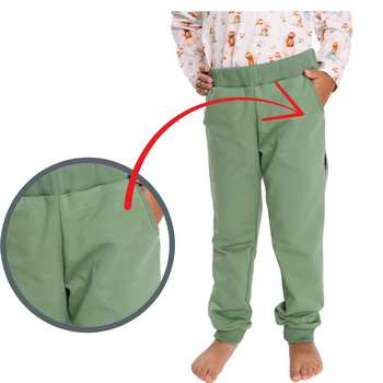 Dívčí tepláky s elastanem SLIM NEW vel. 110-152 olivové