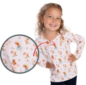 Dívčí triko Betty mode vel. 98-140 smetanové s tančící vílou