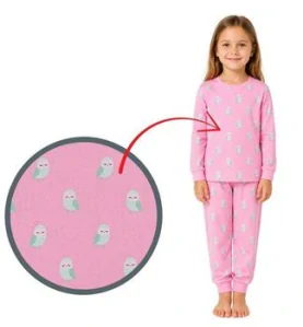 Dívčí pyžamo Wolf & Wolfie S2652 vel. 98-128 růžové sovičky