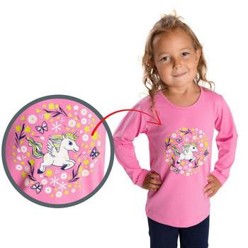 Dívčí triko Betty mode vel. 86-122 JEDNOROŽEC růžové