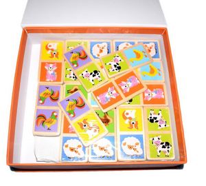 Dřevěné domino - domácí zvířata