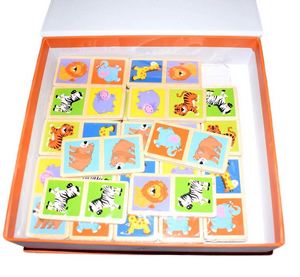 Dřevěné domino - divoká zvířata