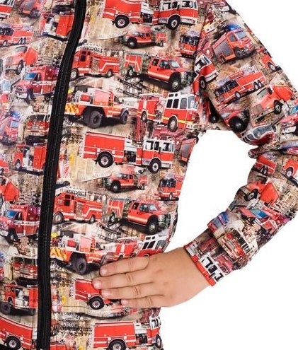 Chlapecká mikina Betty mode hasiči červená