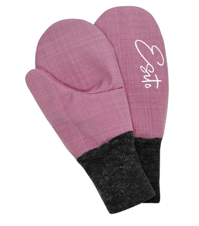 Dětské zimní rukavice Esito s umělým kožíškem růžové